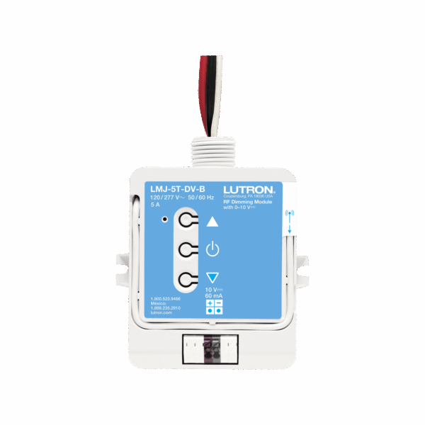 (RadioRA2) Relay control de iluminación 0-10V, carga 5A, 120/277V, compatible con RadioRA2, RA2Select y RR3.