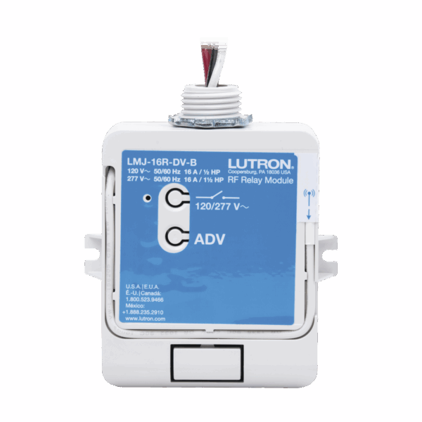 (RadioRA2) Relay control de iluminación, carga 16A, 120/277V, compatible con RadioRA2, RA2Select y RR3.