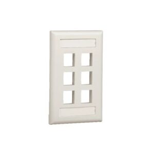 Placa de Pared Vertical, Salida Para 6 Puertos Keystone, Con...