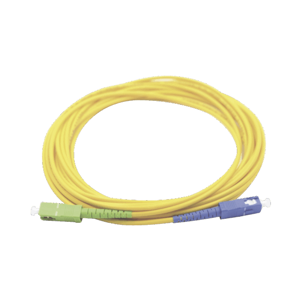 Jumper de Fibra Óptica Monomodo SC/UPC-SC/APC Simplex, color amarillo 3 metros