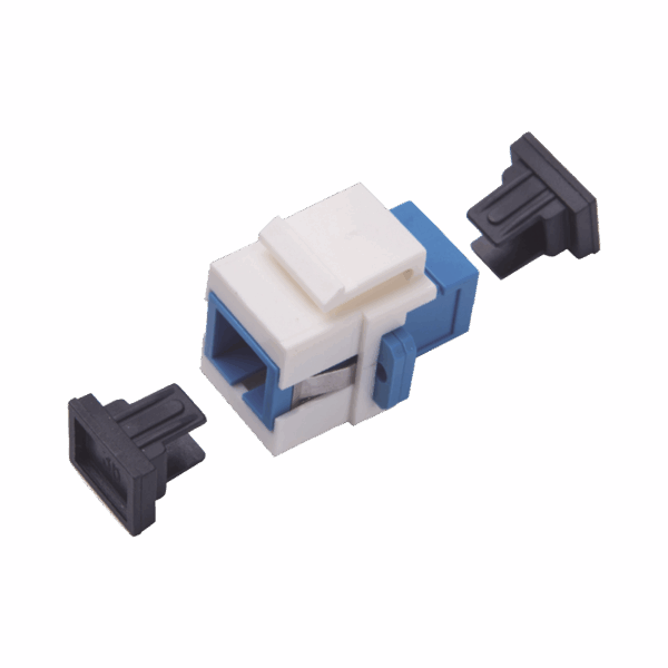 Acoplador Keystone de fibra óptica Monomodo SC/PC Simplex a SC/PC Simplex