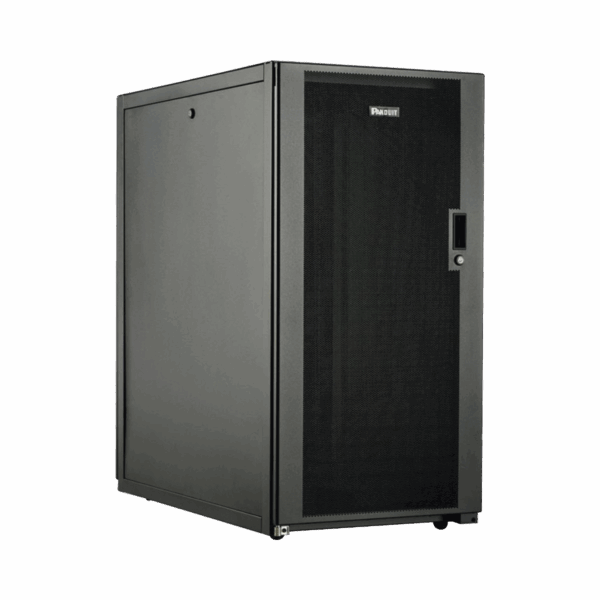 Gabinete Profesional de Telecomunicaciones, de Piso, 24 UR, 600 mm de Ancho y 1070 mm de Profundidad, Color Negro
