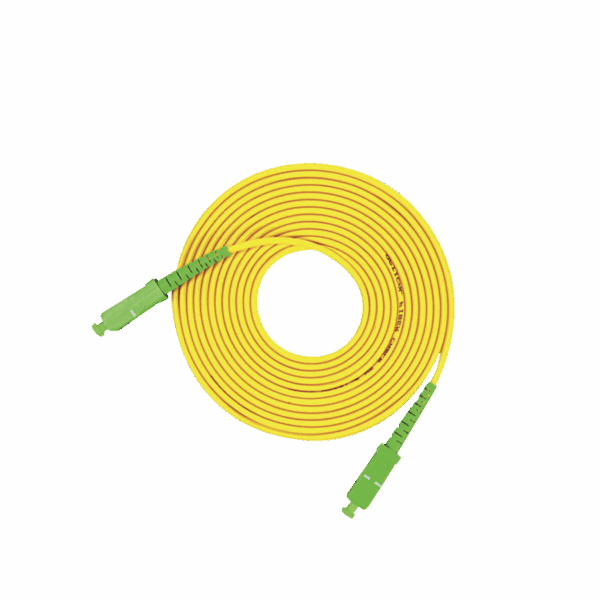 Jumper de Fibra Óptica Monomodo SC/APC-SC/APC Simplex, color amarillo, 3 metros