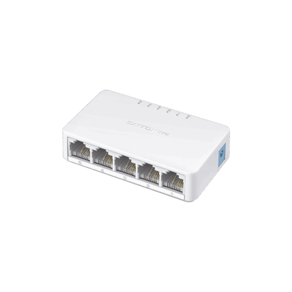 Switch NO Administrable / Para escritorio /  5 puertos 10/100 Mbps / Diseño Compacto / Plug and Play