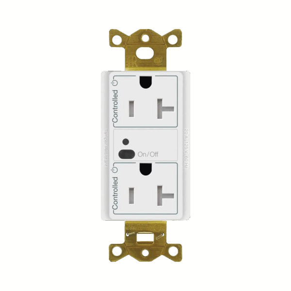 Receptáculo con señal inalámbrica ClearConnect Lutron VIVE / 20 A, control inteligente en 1 conector.