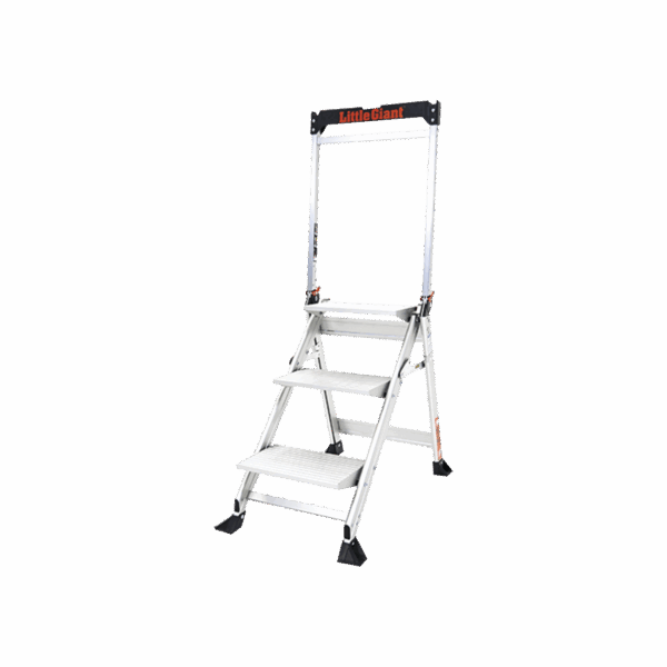 Escalera de Tijera con Punto de Apoyo Anti-caídas de 0.67 m (Nivel de Pie), con Peldaños JUMBO, (SKU 11903).
