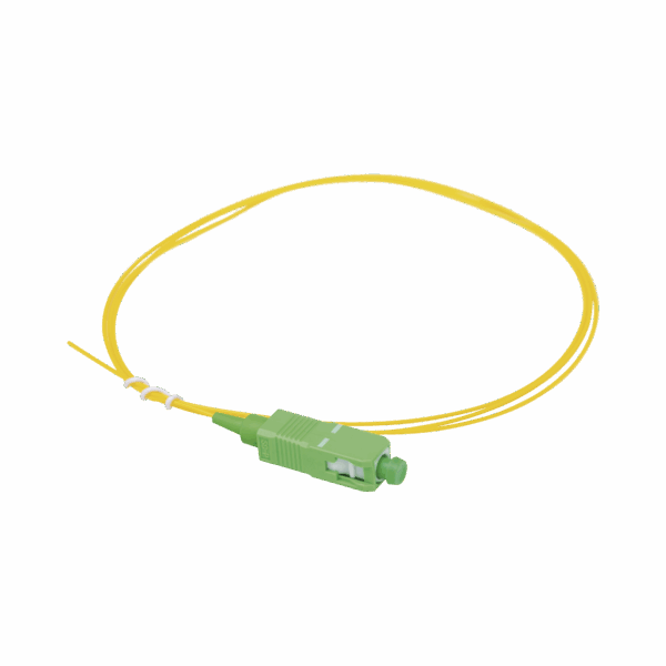 Pigtail de Fibra Óptica Monomodo SC/APC, simplex de 1 metro
