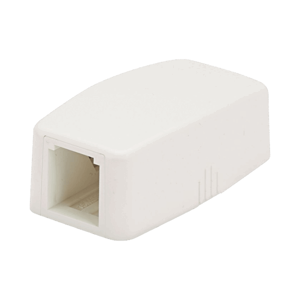 Caja de Montaje en Superficie, Para 1 Módulo Mini-Com, Color Blanco Mate