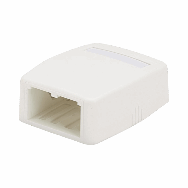 Caja de Montaje en Superficie, Para 2 Módulos Mini-Com, Color Blanco Mate