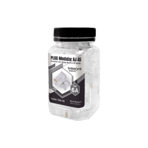 Bote con 100 Piezas de Plug Modular RJ45 Cat6A chapado de or...