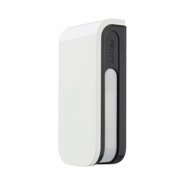 Sensor de Movimiento / 24 Metros de Detección / 100% Exterior / Serie Shield de Optex / Diseño Estético y Formal / Inalambrico (Alimentacion) /