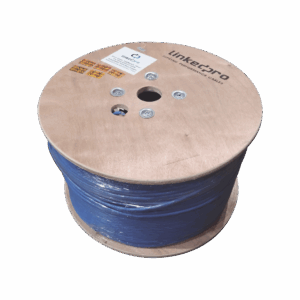Bobina de 1000 Metros Cable Cat6+ CALIBRE 23 ALTO DESEMPEÑO, ETL,UL, color azul, super flexible, de 1000 metros, para aplicaciones de CCTV, video HD, y redes de datos.