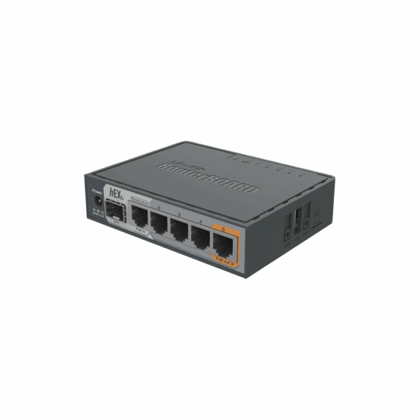 (hEX S) Router Dual Core, 5 puertos Gigabit, 1 Puerto SFP, PoE in, PoE Out