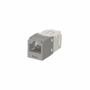 Conector Jack RJ45 Estilo TG, Mini-Com, Categoría 6, de 8 posiciones y 8 cables, Color Gris