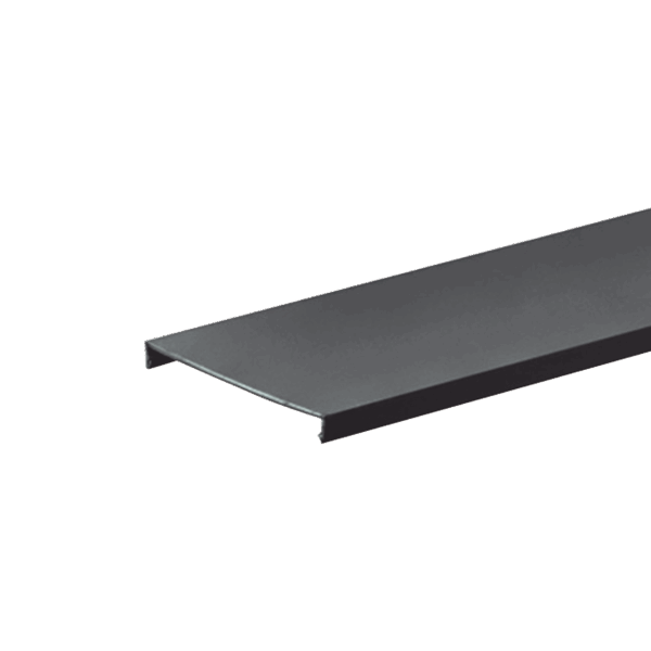 Tapa para Canaleta Ranurada Tipo G, de 82.6 mm de Ancho, 1828.8 mm de Largo, Color Negro