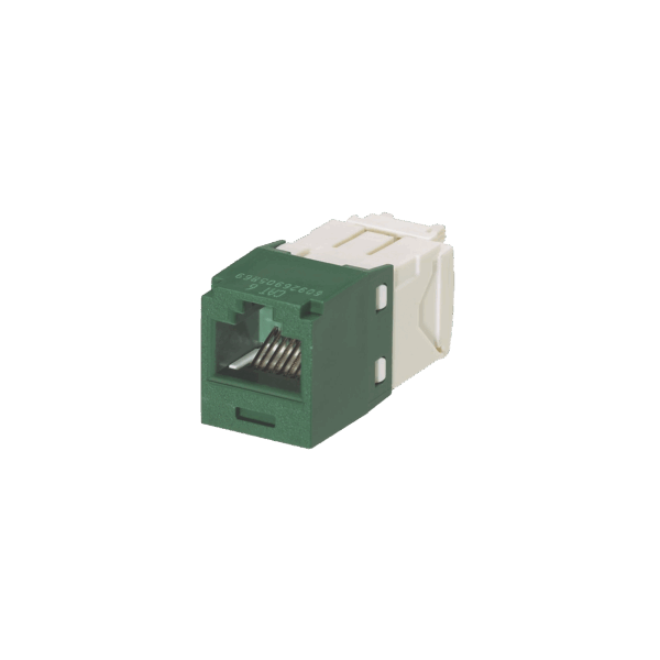 Conector Jack RJ45 Estilo TG, Mini-Com, Categoría 6, de 8 posiciones y 8 cables, Color Verde