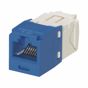 Conector Jack RJ45 Estilo TG, Mini-Com, Categoría 6, de 8 posiciones y 8 cables, Color Azul