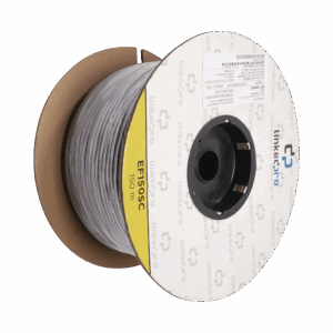 Carrete de Fibra Óptica Monomodo con conectores SC-SC Duplex, Reforzada con Kevlar, de 150 metros, Para instalaciones subterráneas por tubería