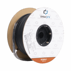 Carrete de Fibra Óptica Monomodo con Conectores LC-LC Duplex, Reforzada con Kevlar, de 100 metros, Para instalaciones subterráneas por tubería