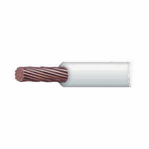 Cable Eléctrico 18 awg  color blanco, Conductor de cobre suave. Aislamiento de PVC, auto-extinguible. BOBINA de 100 MTS