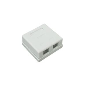 Caja de pared con 2 puertos, incluye 2 jacks STP Cat5e Keyst...