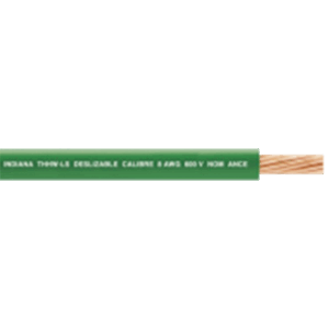 Cable Eléctrico de Cobre Recubierto THW-LS Calibre 14 AWG 19 Hilos Color Verde (100 metro)