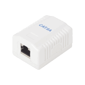 Caja de pared con 1 puerto, incluye 1 jack STP Cat6A