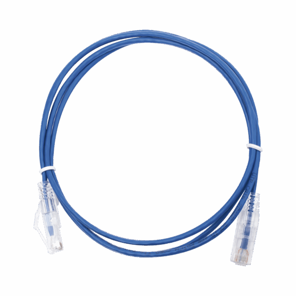 Cable de Parcheo Slim UTP Cat6 - 1.5 m Azul Diámetro Reducido (28 AWG)