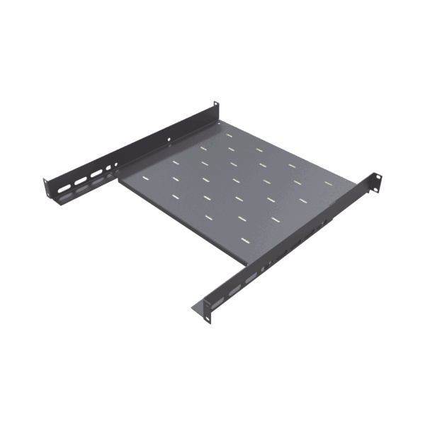 Charola para Gabinetes y Racks de Pared de 4 puntos de Fijación, Profundidad Ajustable de 347 a 489 mm