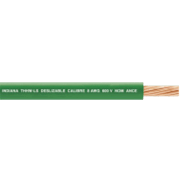 (SLY311) Cable Eléctrico de Cobre Recubierto THW-LS Calibre 12 AWG 19 Hilos Color Verde (100 metros)