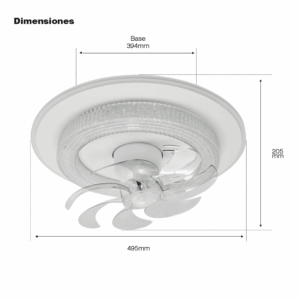 Ventilador de Techo con Luminario LED de 110 V CA 50/60 Hz /...