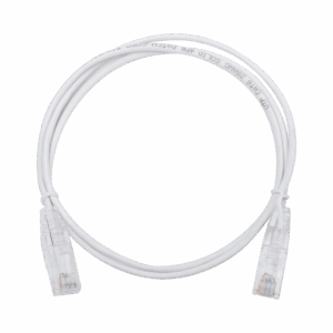 Cable de Parcheo Slim UTP Cat6 – 1 metro, Blanco, Diám...