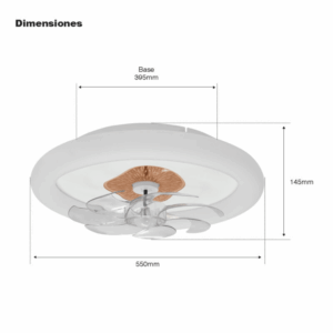 Ventilador de Techo con Luminario LED de 110 V CA 50/60 Hz /...