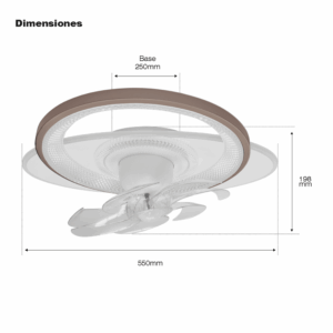 Ventilador de Techo con Luminario LED de 110 V CA 50/60 Hz /...