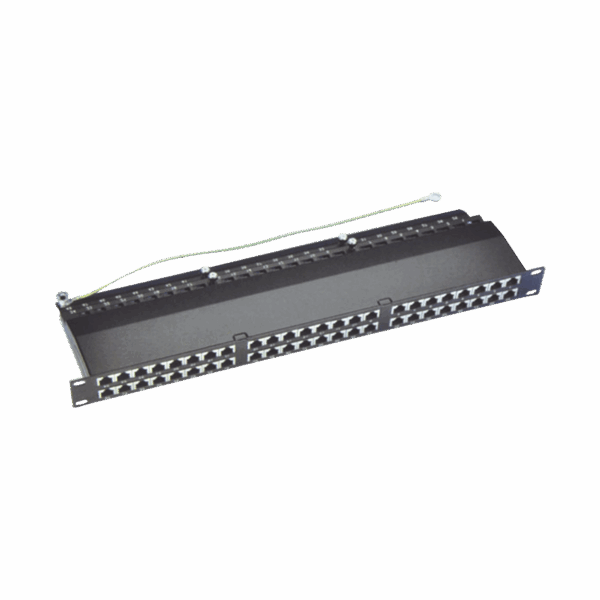 Panel de parcheo de impacto (110) blindado de 48 puertos Cat6A