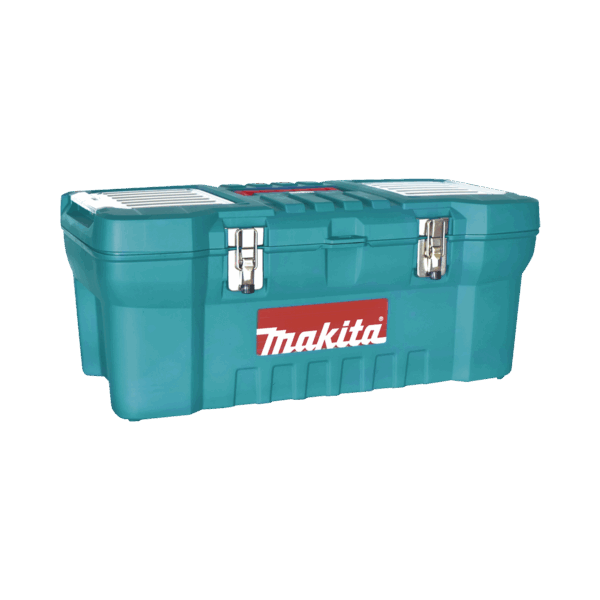 Caja de herramientas de 24" con doble cerradura de metal (60 x 25 x 30 cm)
