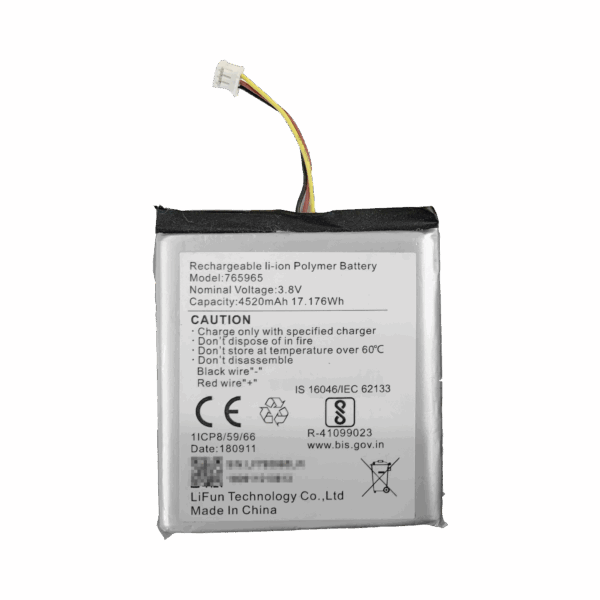 Batería de Respaldo para Panel de Alarma Hikvision / 4520 mAh / Compatible con Paneles AX PRO - AX HUB - Hibrido Versión 1 (DS-PHA64-W4P) y Repetidor AX PRO  DS-PR1-WB