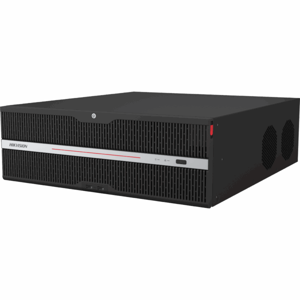 [Doble Poder de Decodificación] NVR 32 Megapixel (8K) / 128 Canales IP / AcuSense / ANPR / Conteo de Personas / 16 Bahías de Disco Duro / 2 Tarjetas de Red / Soporta RAID con Hot Swap / 2 HDMI en 8K / POS / Alarmas I/O  / Smart Search