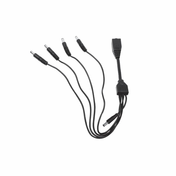 Cable con 5 Vías para Alimentar 4 Cámaras TURBOHD y DVR TURBOHD epcom / HIKVISION