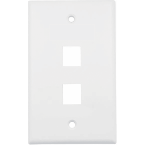 Placa de Pared (Face Plate) / 2 Puertos / Color Blanco / Caj...