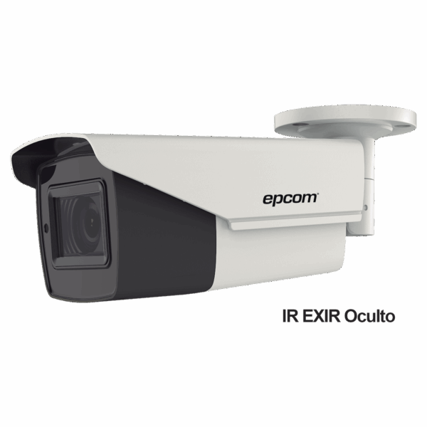 Bullet TURBOHD 4K (8Megapixeles) / Lente Mot. 2.7 a 13.5 mm / Potente IR EXIR de 80 mts / Exterior IP67 / 12 Vcc - 24 VCA / dWDR