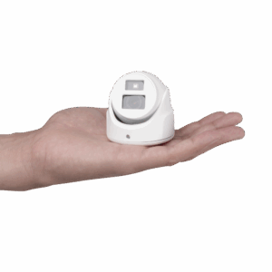 Ultra Mini Turret TURBO 2 Megapixel (1080p) / Gran Angular / Lente 2.8 mm / 20 mts IR EXIR / Exterior IP67 / 4 Tecnologías (TVI / AHD / CVBS) / dWDR / Color Blanco