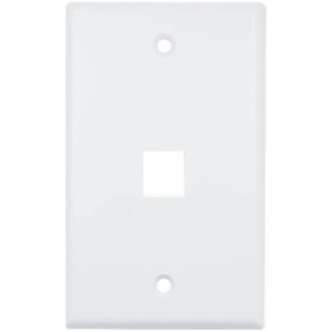 Placa de Pared (Face Plate) / 1 Puerto / Color Blanco / Caja...