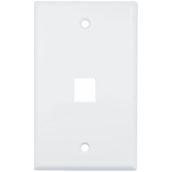 Placa de Pared (Face Plate) / 1 Puerto / Color Blanco / Caja con 20 Piezas / ABS