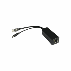 Cable divisor PoE pasivo de 48-55 Vcc @ 12 Vcc, 2 A. Aplicaciones como adaptar micrófonos en cámaras IP