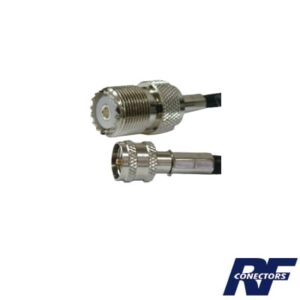 Jumper Adaptador de Conector Mini UHF Macho a UHF Hembra (SO...