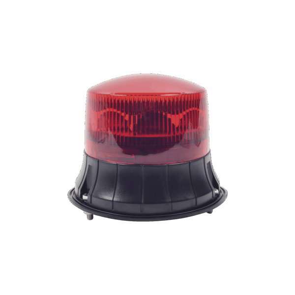 Burbuja LED giratoria color rojo, 9 LEDs, montaje permanente