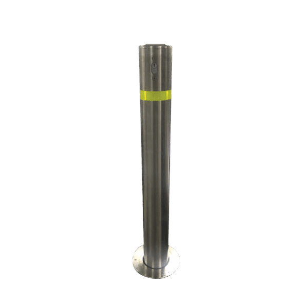 Bolardo retráctil de Acero Inoxidable de 900 mm de Altura / Ideales para delimitación vehicular y peatonal