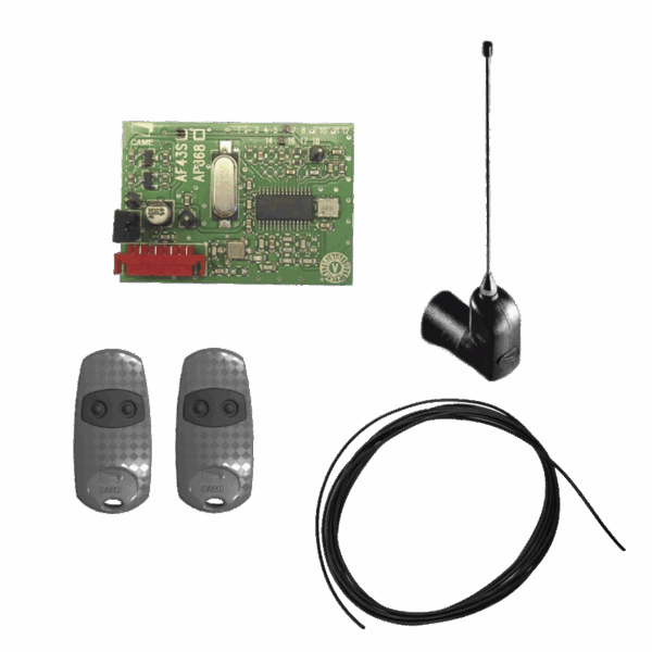 Kit Receptor inalámbrico con antena / Hasta 45M en linea de vista / INCLUYE dos controles  y 3 metros de cable RG58 para la antena