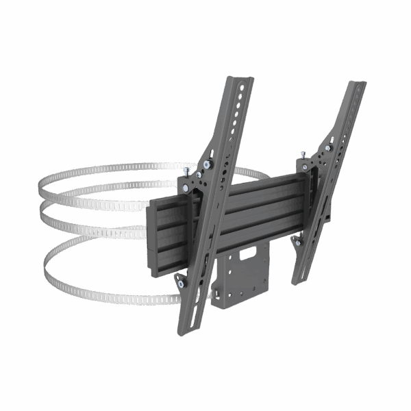 MONTAJE PARA PANTALLAS DE 32 A 65 PULGADAS EN COLUMNA| VESA 100 X 100 HASTA 400 X 400 | COLOR NEGRO| CAP. MAX 35KG